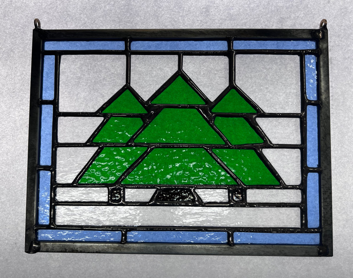 Three Pine Trees Stained Glass