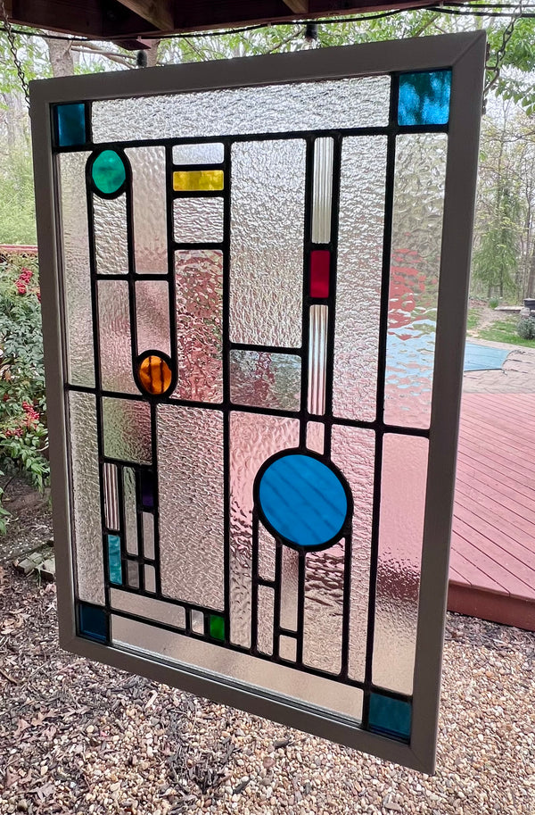 Mid Century Stained Glass Stained Glass by Kib, LLC