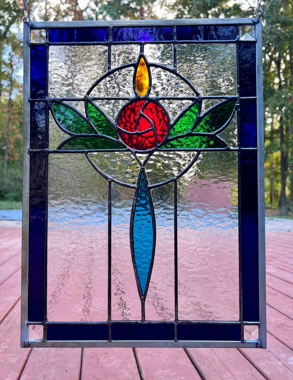 Art Deco Floral Stained Glass