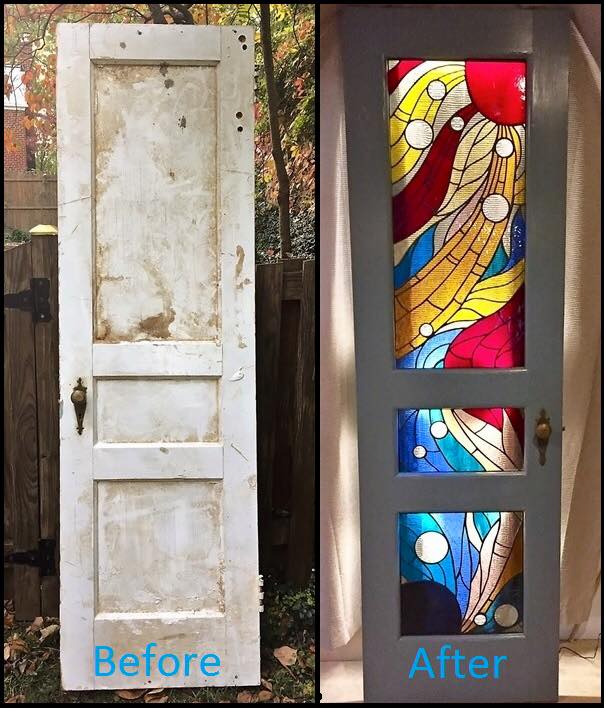Spectacle of Light Stained Glass Door