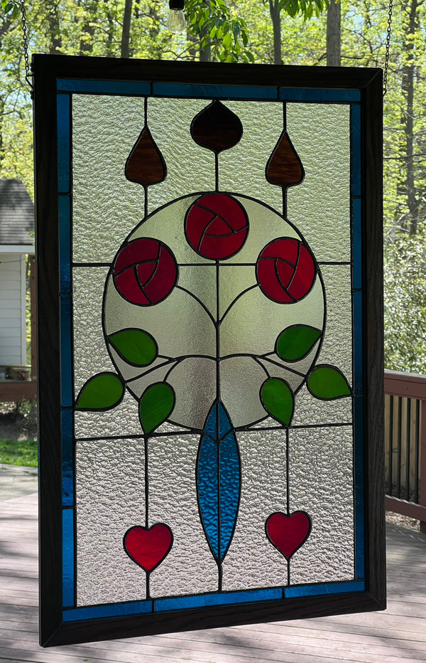 Edwardian Floral Stained Glass Stained Glass by Kib, LLC