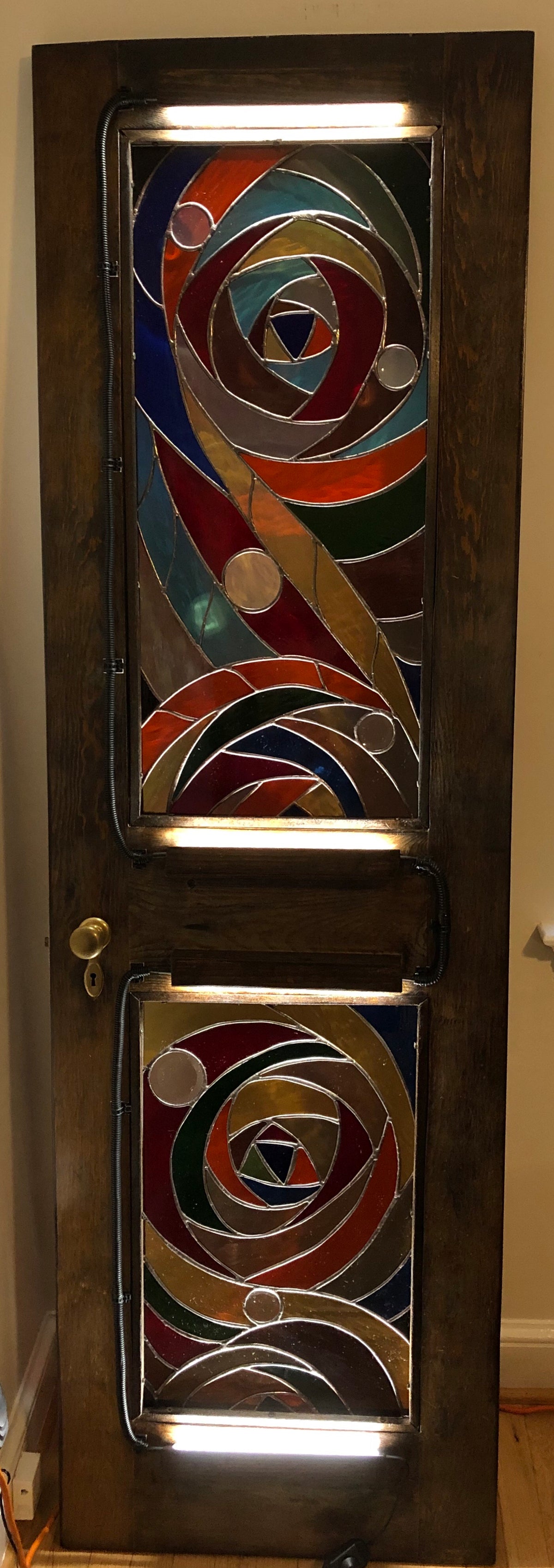 Artemis Stained Glass Door