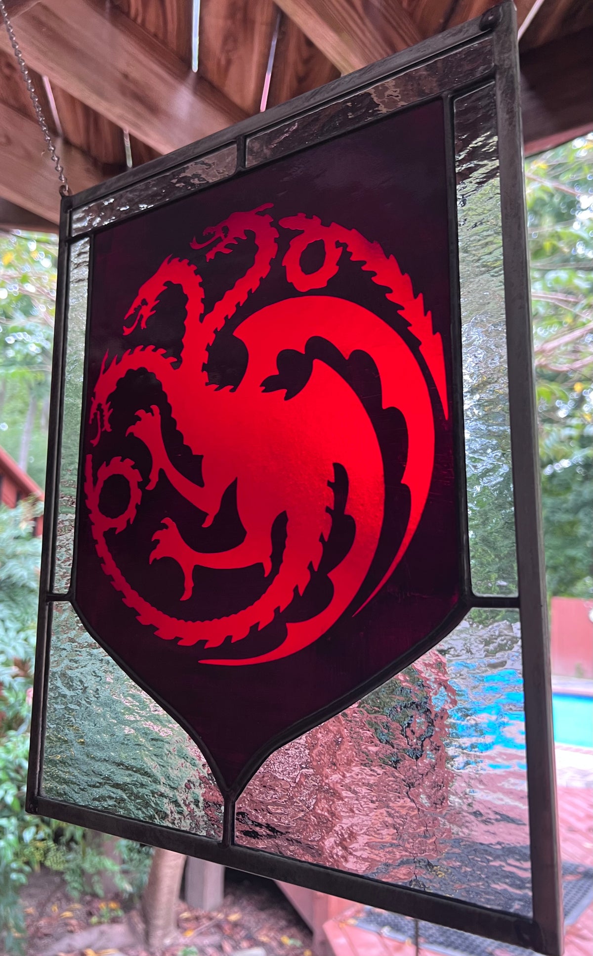 Targaryen House Banner Glass Piece