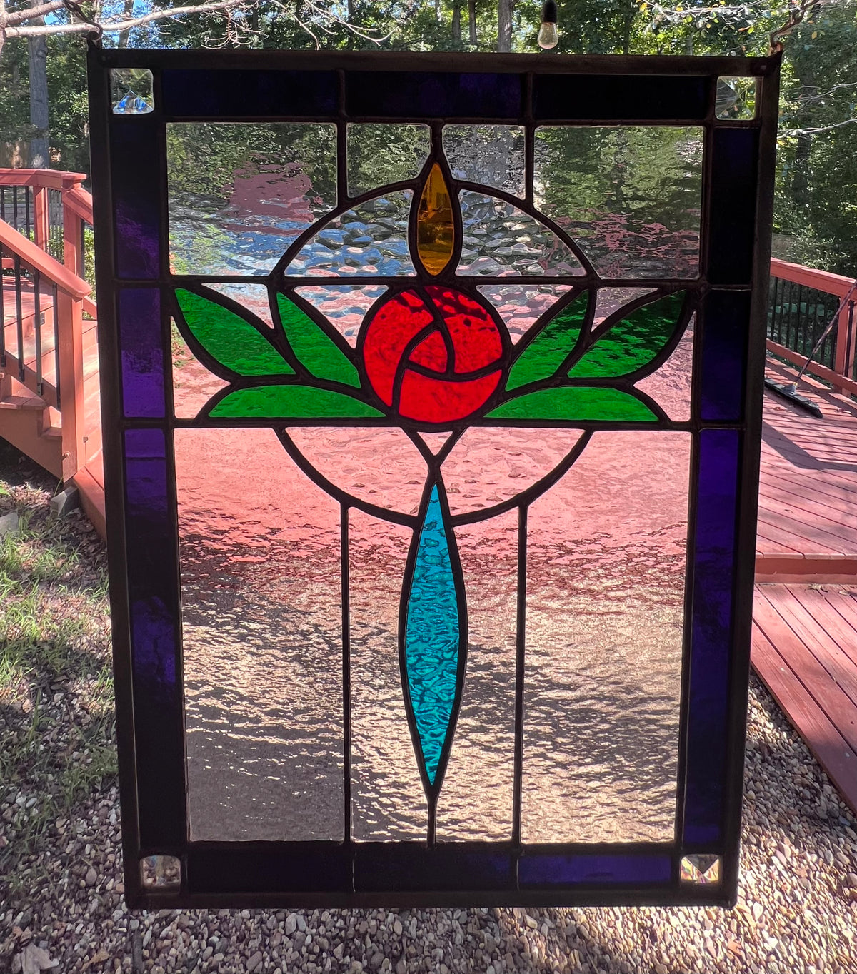 Art Deco Floral Stained Glass