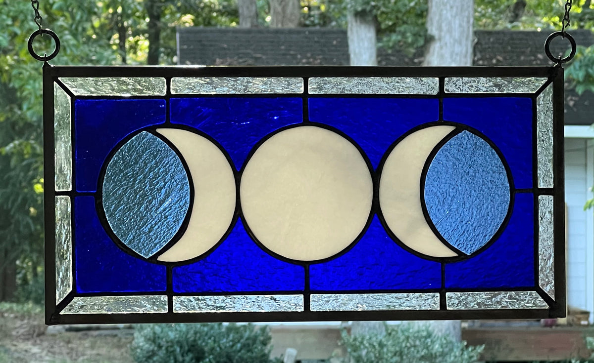 Three Moon Stained Glass