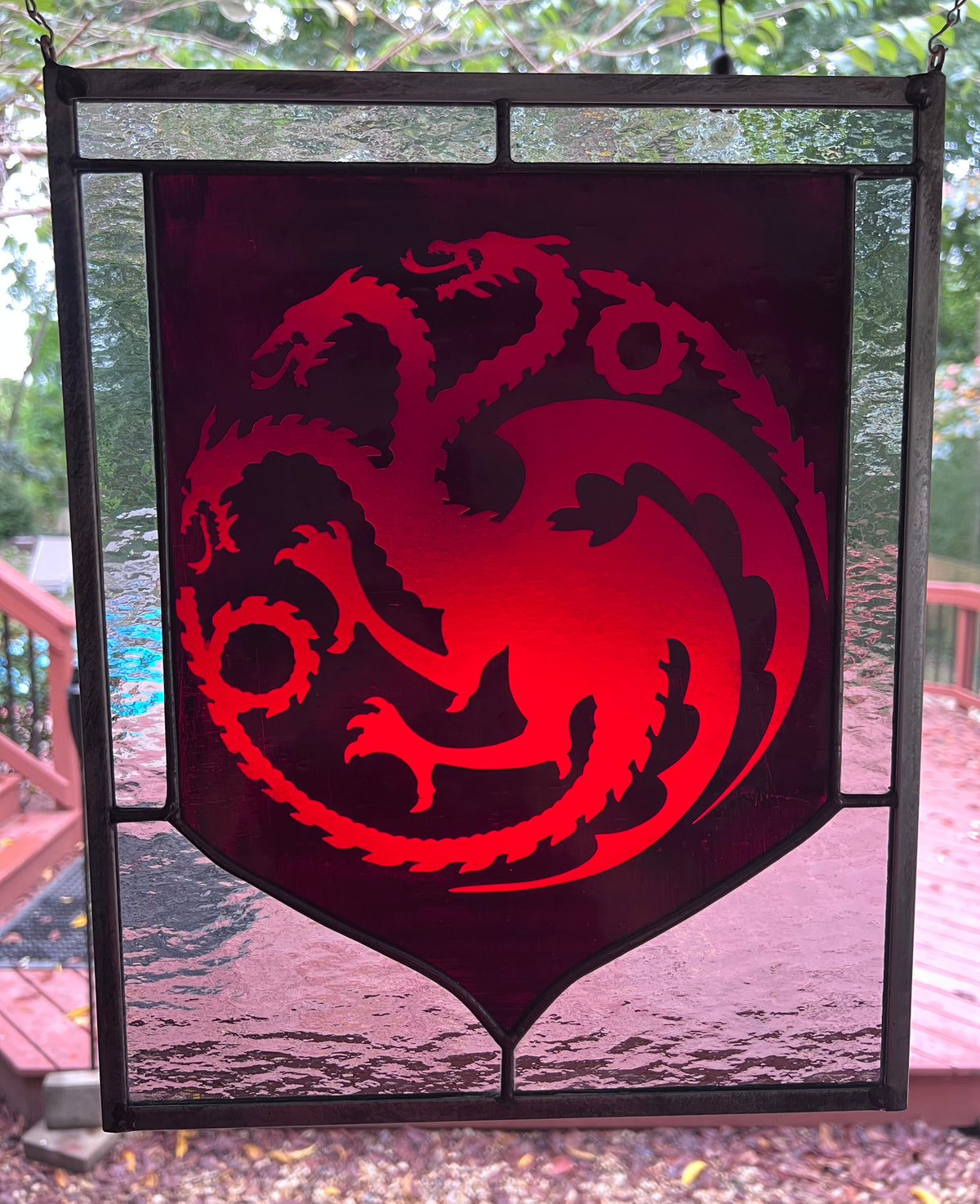Targaryen House Banner Glass Piece